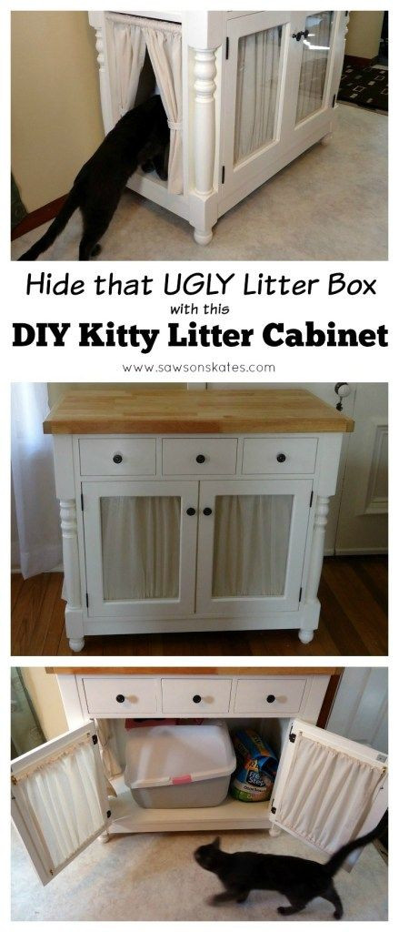 DIY Hidden Cat Litter Box
 DIY Hidden Litter Box Cabinet