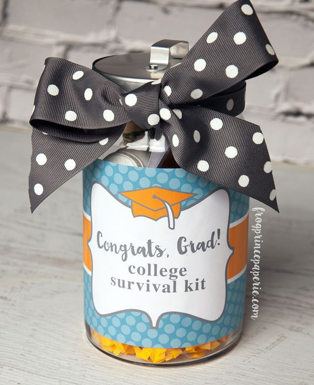 DIY High School Graduation Gifts
 College Survival Kit DIY Graduation Gift Frog Prince Paperie