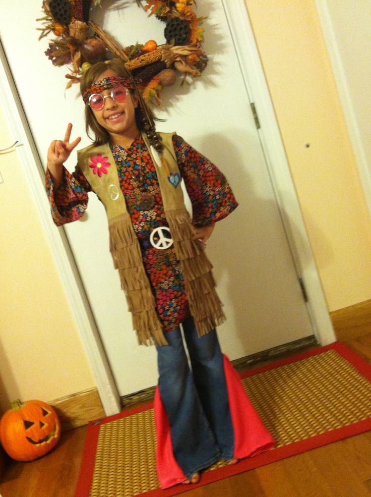 DIY Hippie Costume
 Homemade hippie costume Ava School ideas