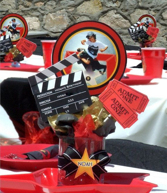 DIY Hollywood Party Decorations
 diy centerpieces for hollywood party