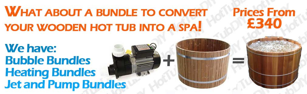 DIY Hot Tubs Kits
 Heaters & Pumps for Wooden Hot Tubs