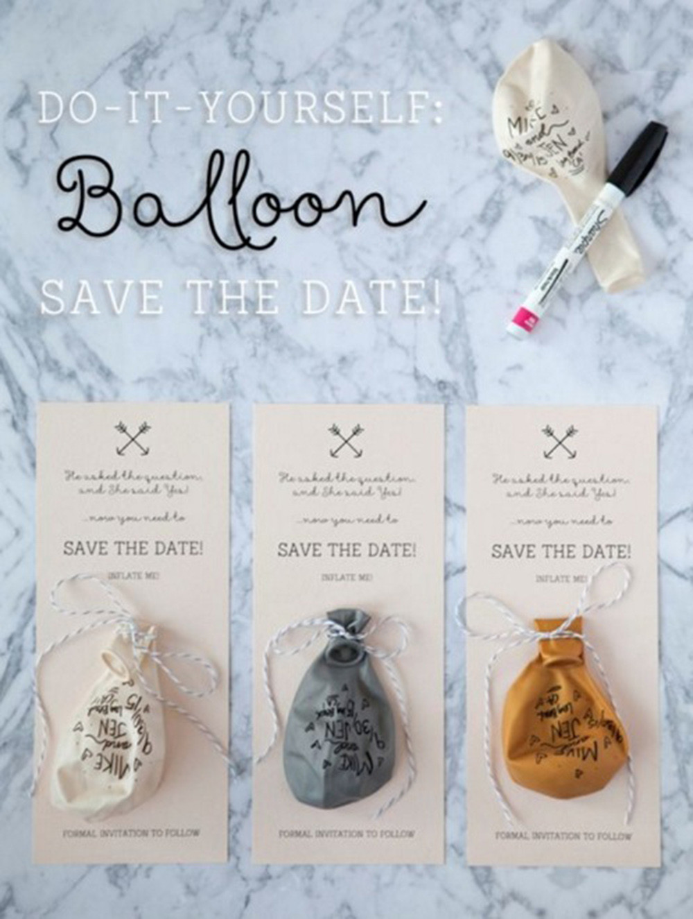 DIY Invites Wedding
 22 adorable and easy DIY wedding invitations from Pinterest