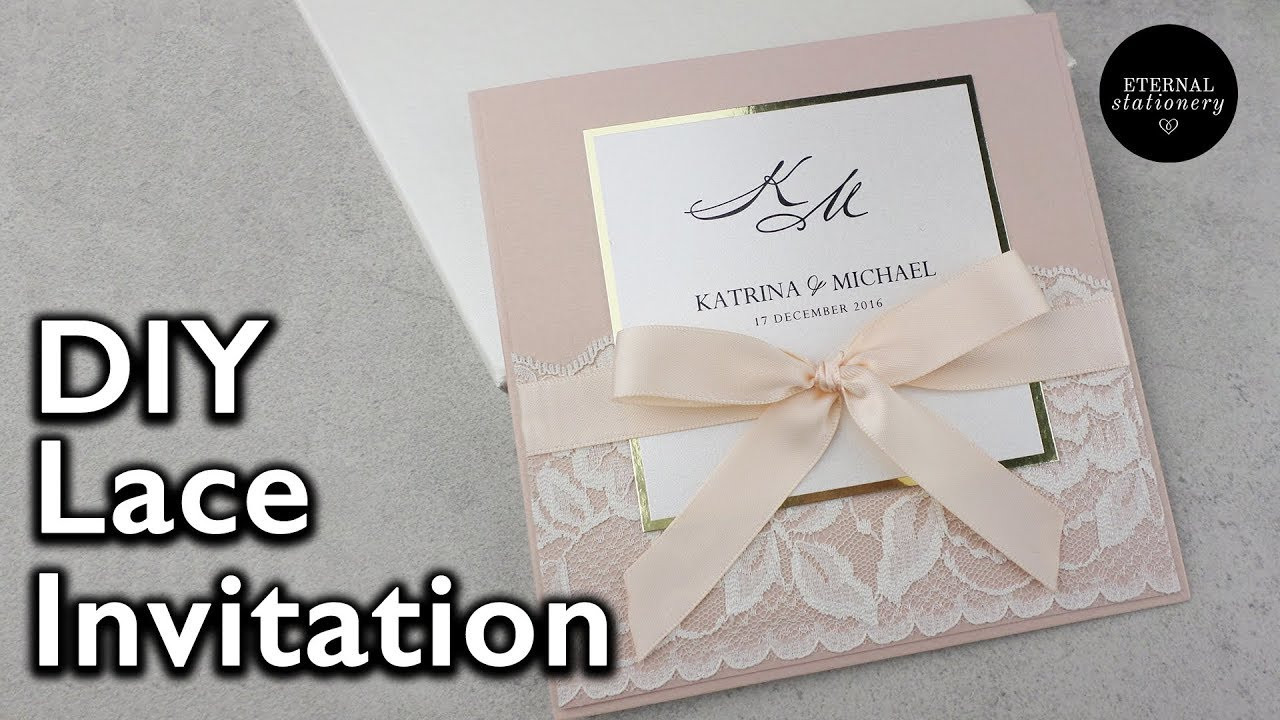 DIY Invites Wedding
 Elegant Lace Invitation