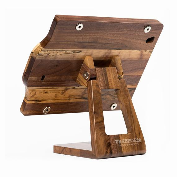 DIY Ipad Stand Wood
 Items similar to The Freeform Stand a wood wooden iPad