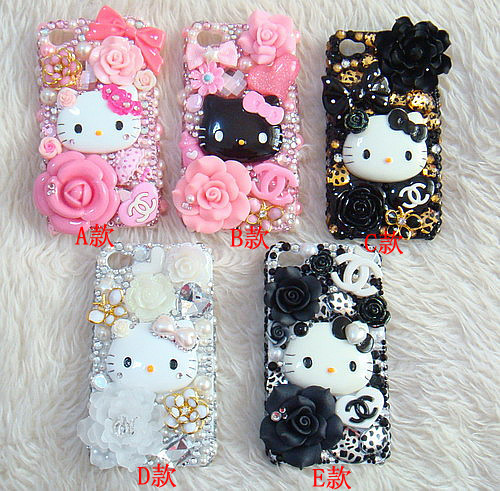 DIY Iphone Case Kit
 DIY Hello Kitty Bling Cell Phone Case Flat back Cabochons