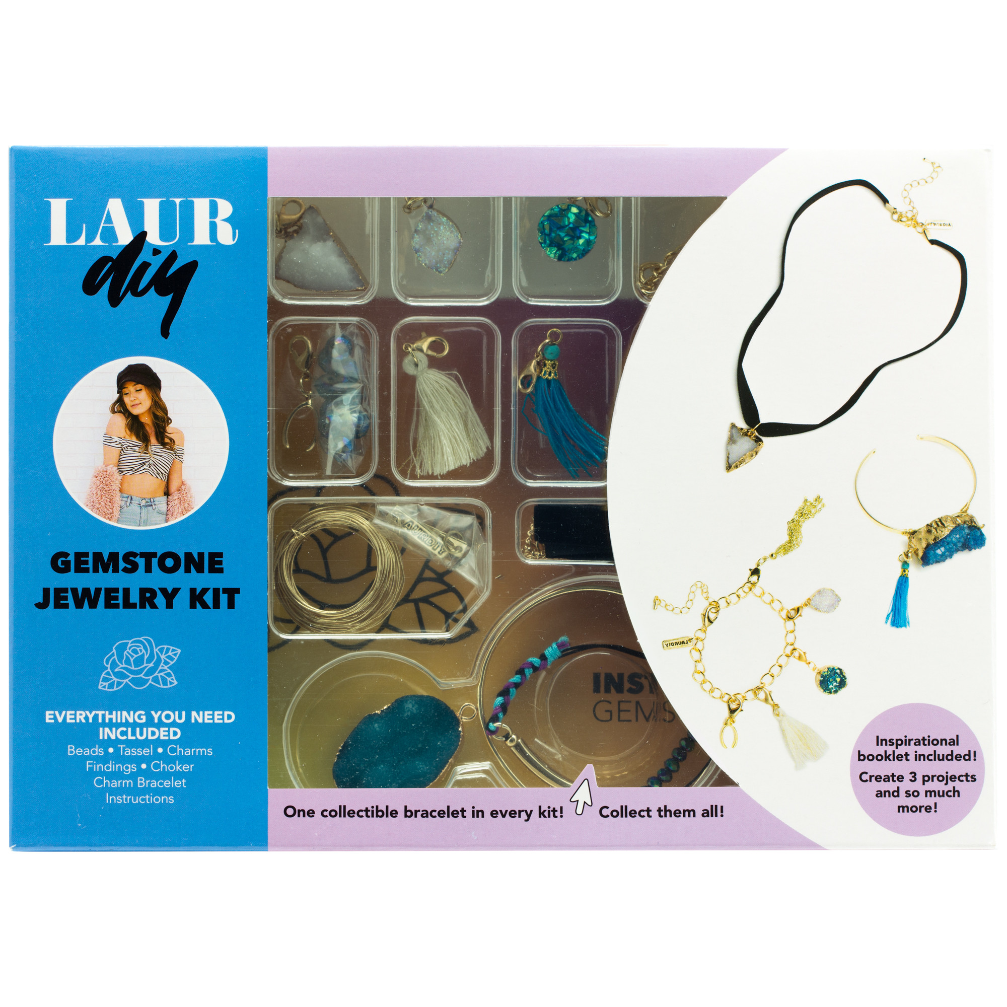 DIY Jewelry Kit
 LaurDIY Gemstone DIY Jewelry Kit Walmart