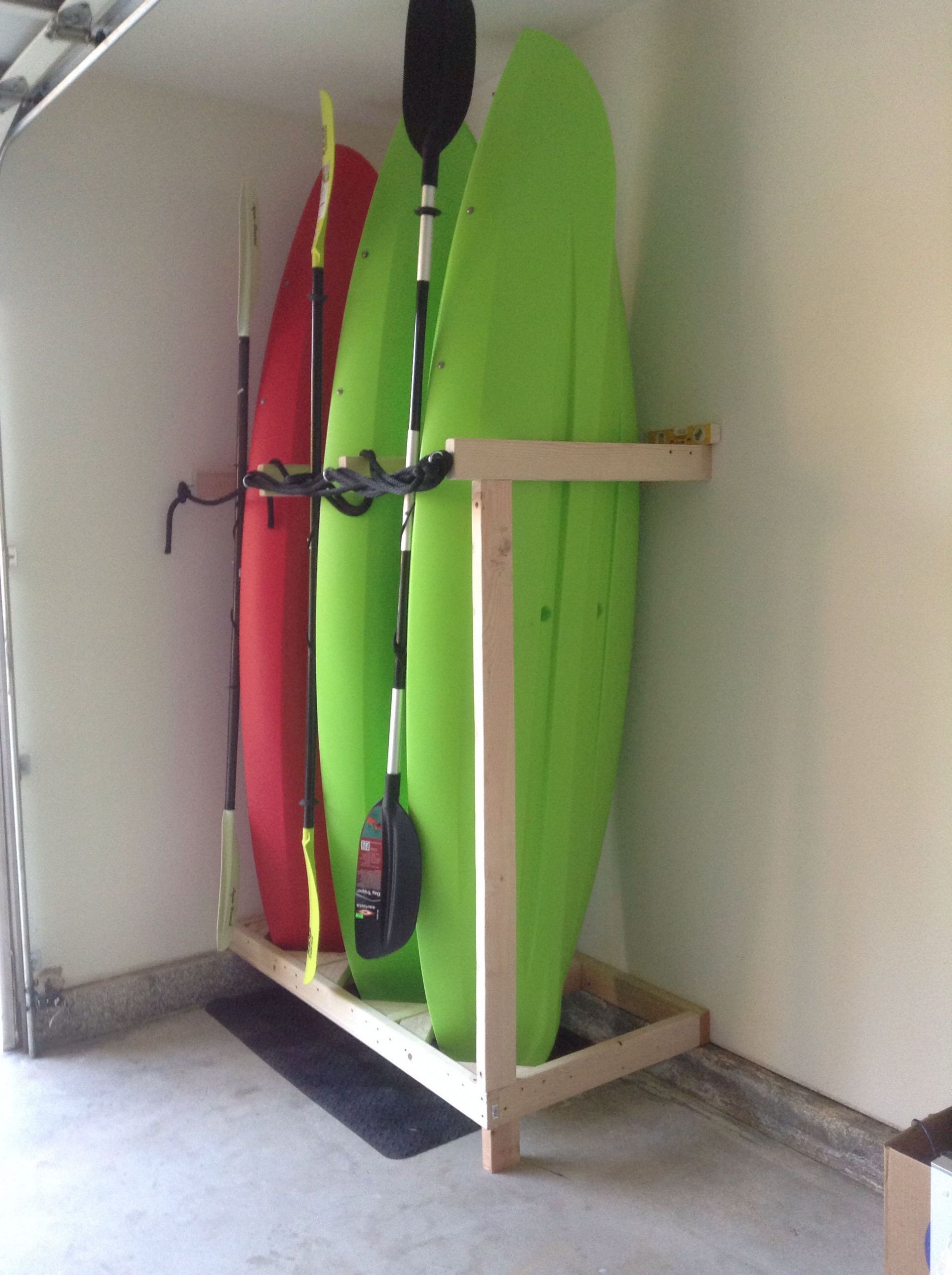 DIY Kayak Rack Ceiling
 Handmade kayak storage Random cool stuff