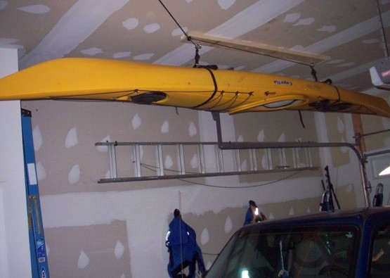 DIY Kayak Rack Ceiling
 How To Create Kayak Garage Storage