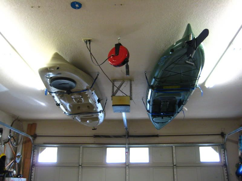 DIY Kayak Rack Ceiling
 Melisa Get Diy canoe hanger
