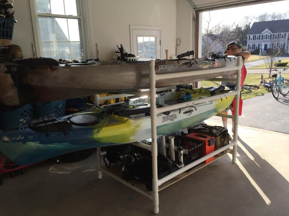 DIY Kayak Rack Garage
 Diy Kayak Rack Storage Kayaking and Kayak Fishing Forum