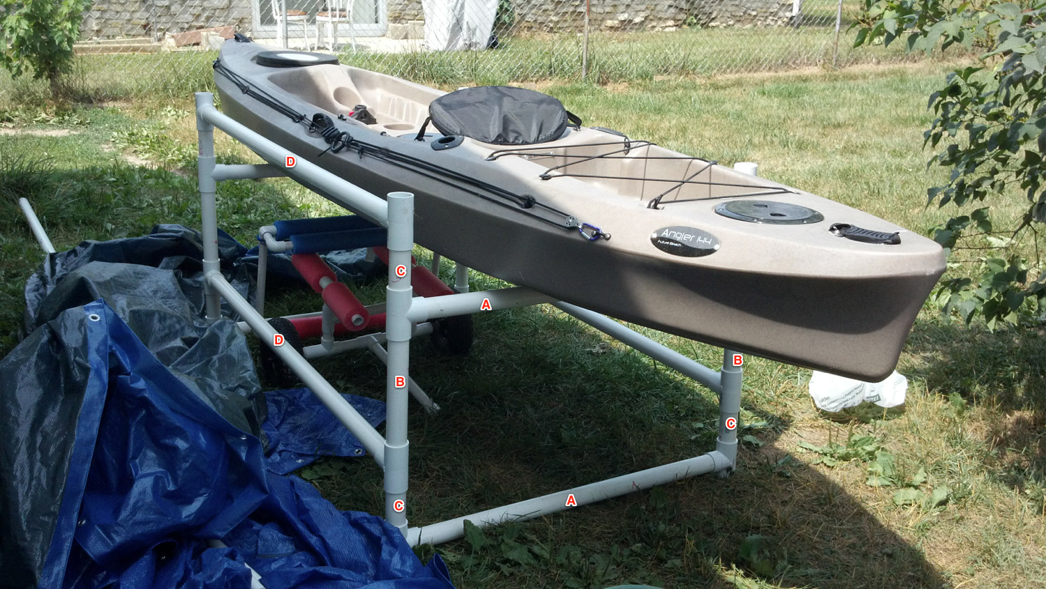 DIY Kayak Rack Pvc
 DIY PVC Kayak Rack Trailer for camping