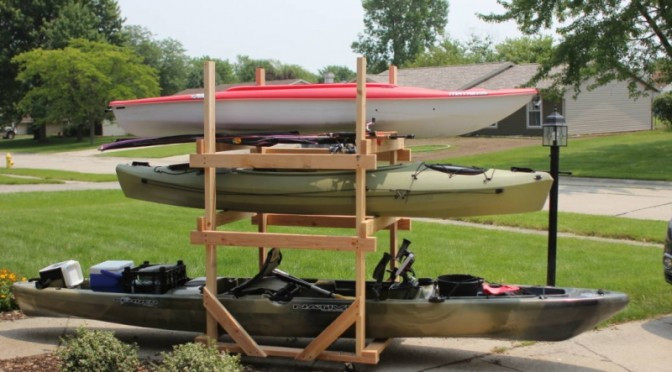 DIY Kayak Storage Racks
 DIY Rolling Kayak Storage Rack 2x4s and caster wheels