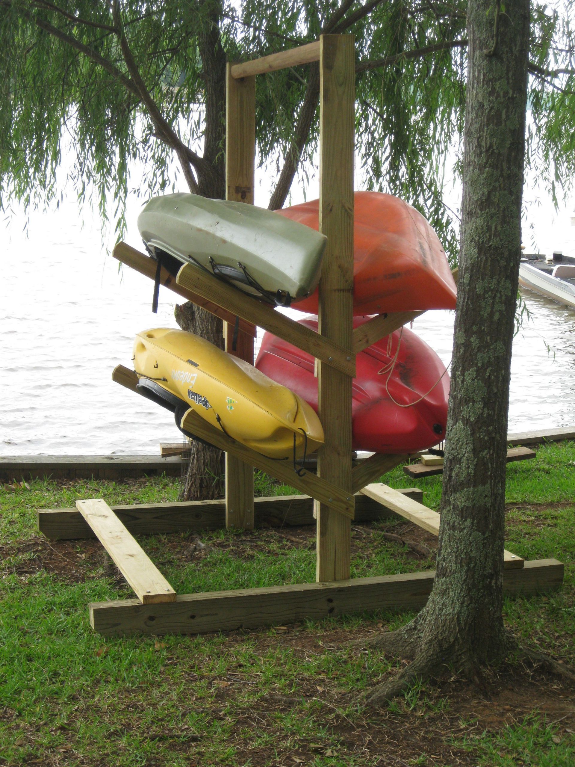 DIY Kayak Storage Racks
 Homemade kayak rack