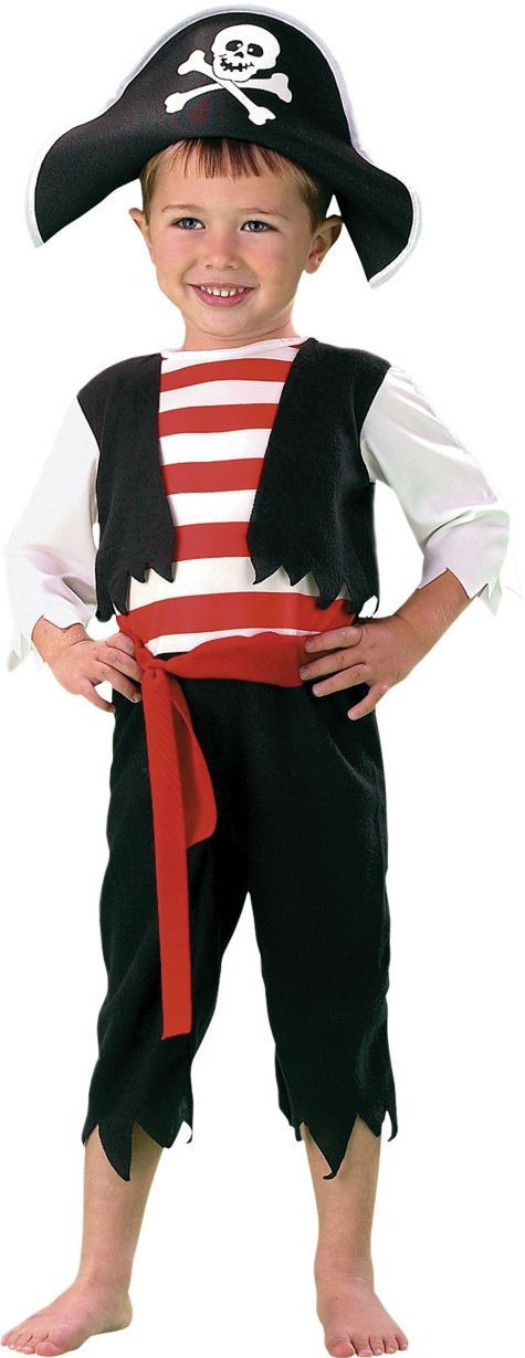 DIY Kid Pirate Costume
 Toddler Pint Size Pirate Costume for Boys Party City$9