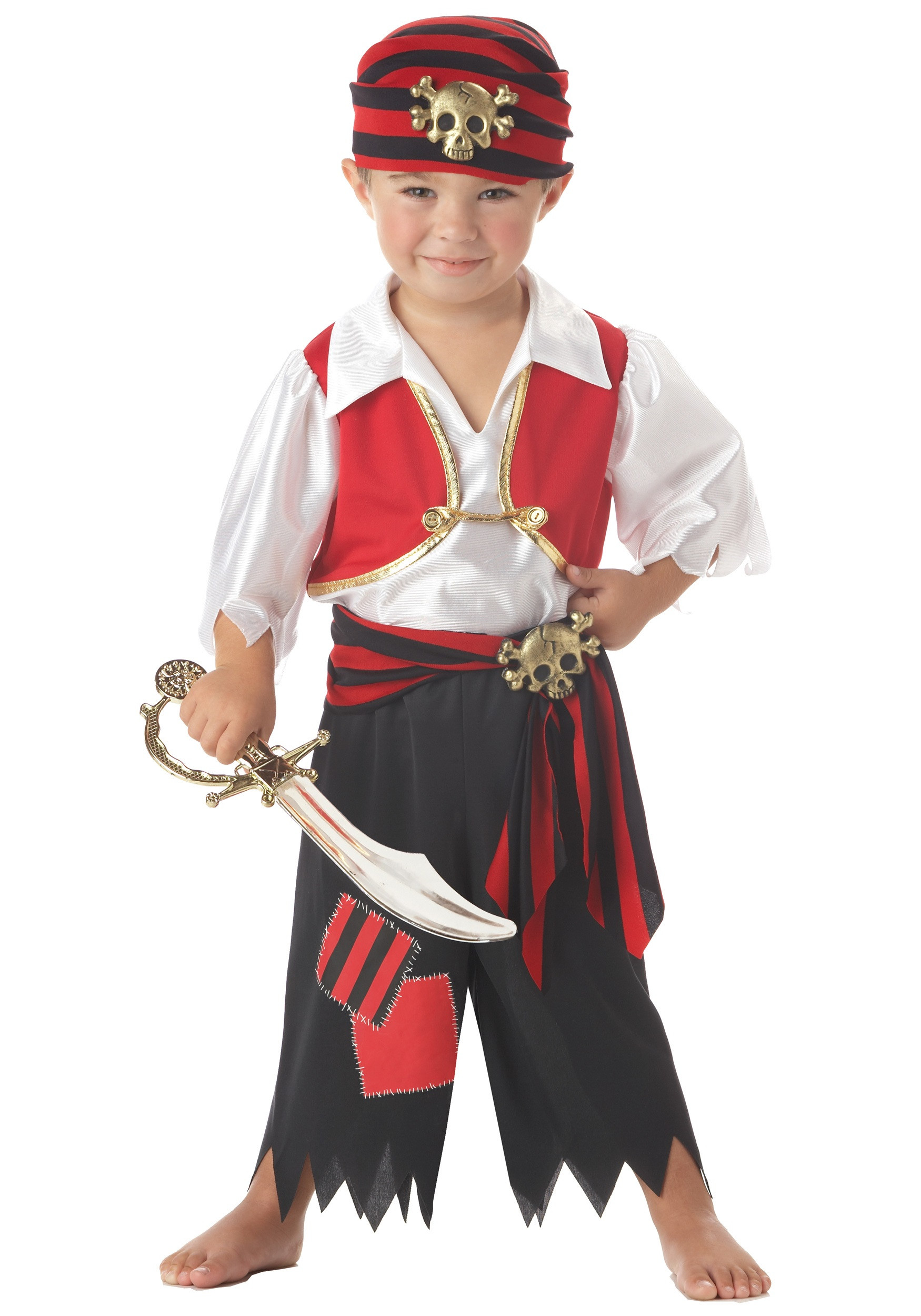DIY Kid Pirate Costume
 Toddler Ahoy Matey Pirate Costume