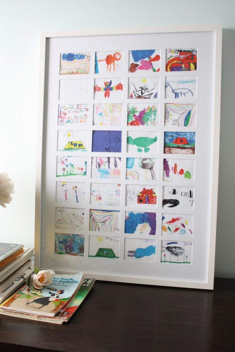DIY Kids Art Display
 A DIY Collage to Display Kid s Artwork And How I Saved