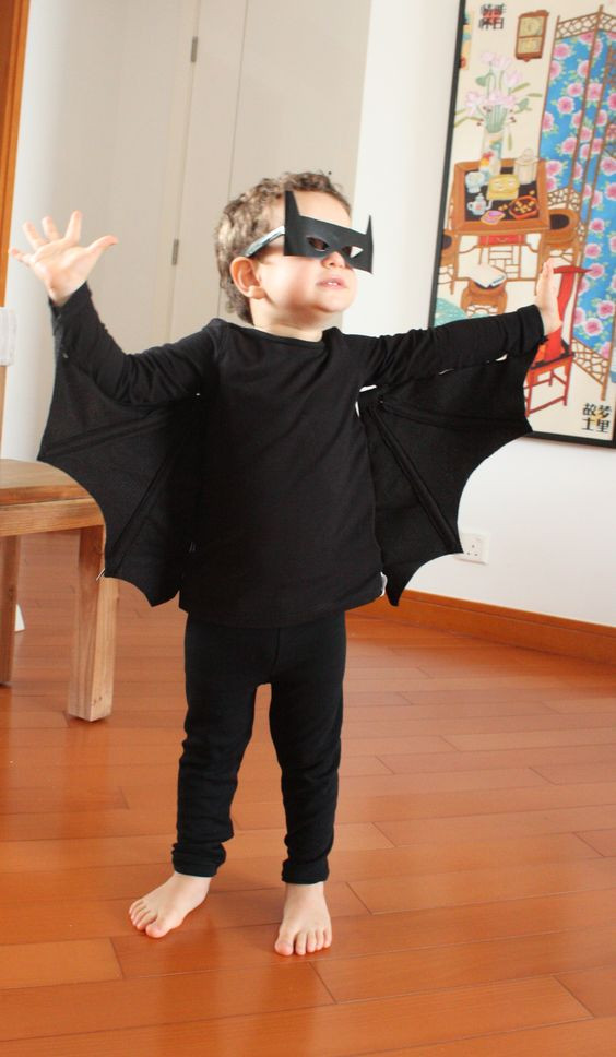 DIY Kids Bat Costume
 Bats Halloween costumes and Costumes on Pinterest
