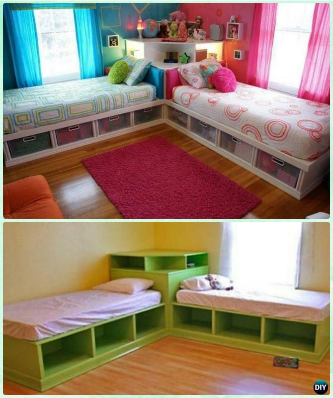 Diy Kids Bed With Storage
 DIY Kids Bunk Bed Free Plans [Picture Instructions]
