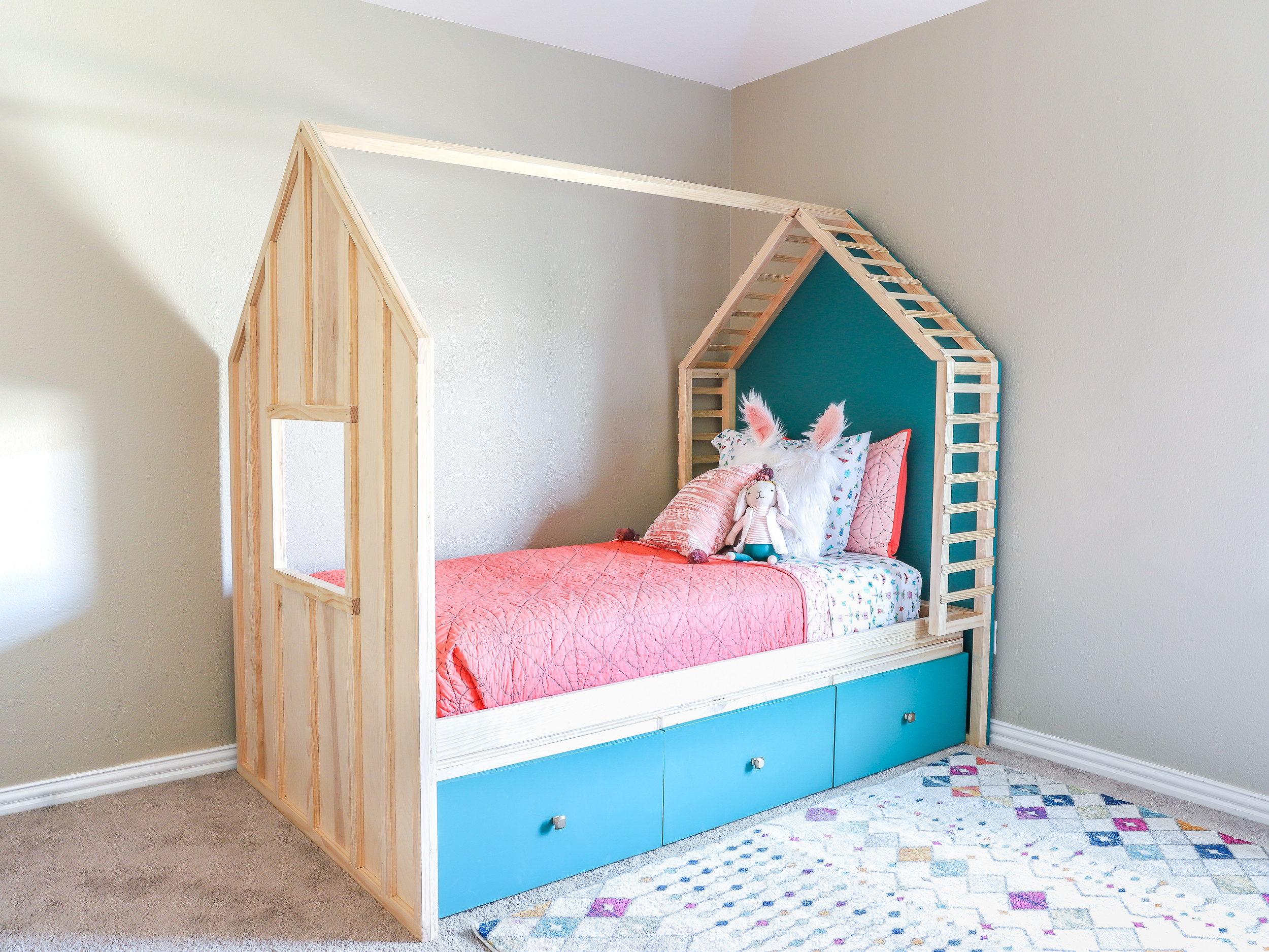 DIY Kids Bed With Storage
 How to build a DIY kids house bed with storage build
