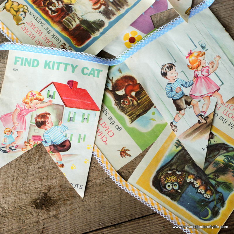 DIY Kids Books
 DIY Sweet Vintage Upcycled Cloth Baby Book Buntings My