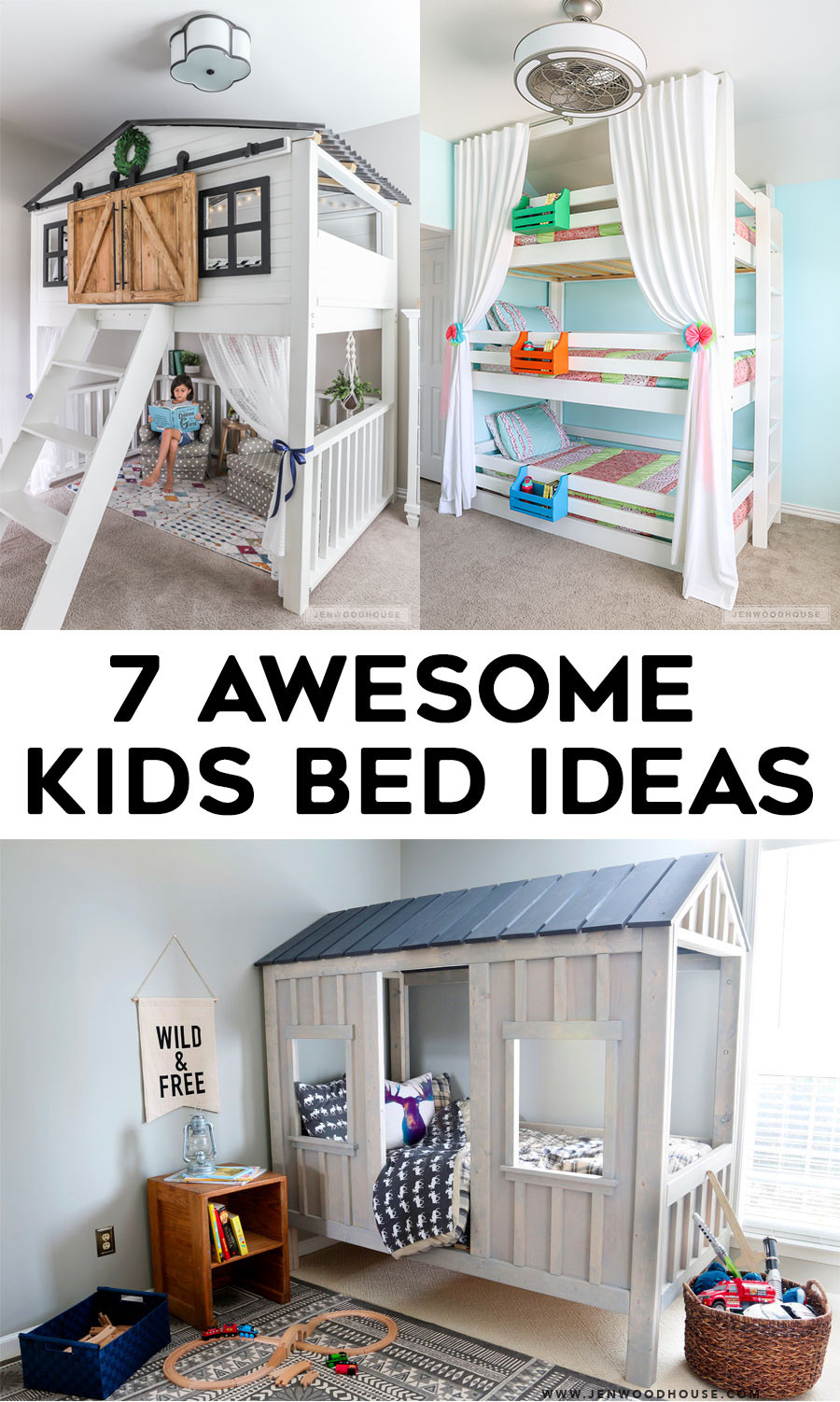 DIY Kids Bunk Bed
 7 Awesome DIY Kids Bed Plans Bunk Beds & Loft Beds