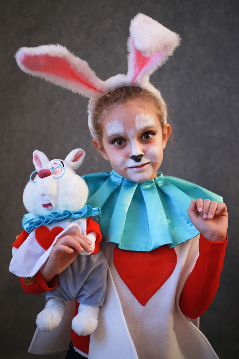 DIY Kids Bunny Costume
 DIY Halloween kids costumes white rabbit Fannice Kids