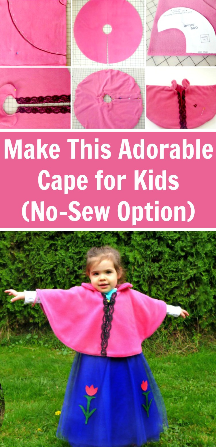 DIY Kids Cape
 No Sew Princess Anna Cape for Disney s FROZEN Costume
