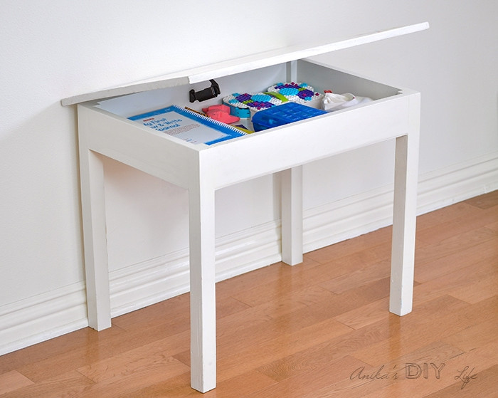 DIY Kids Desk Plans
 Easy DIY Kids Table with Storage Build Plans Anika s