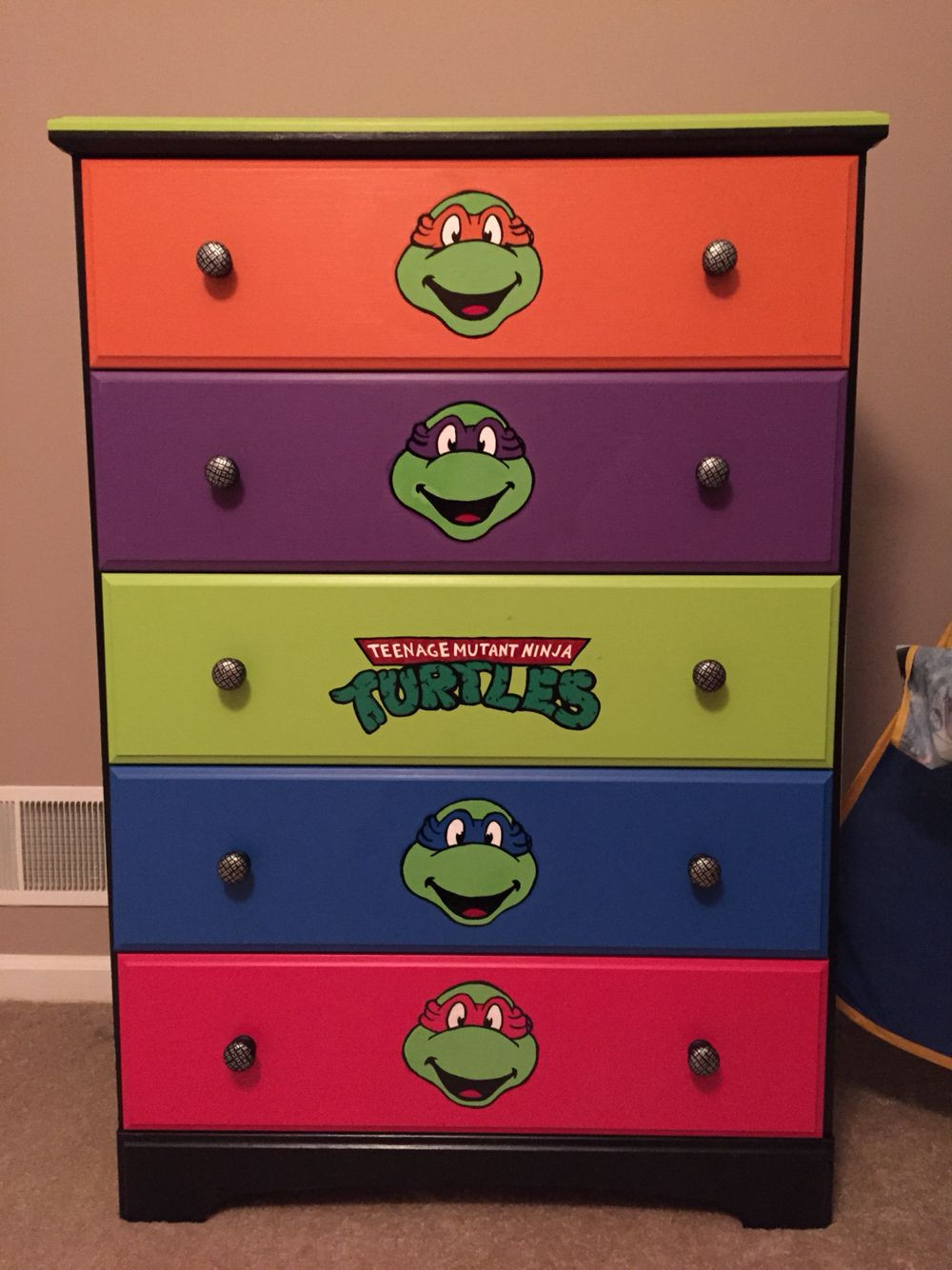 DIY Kids Dresser
 DIY furniture TMNT dresser idea My son loves it