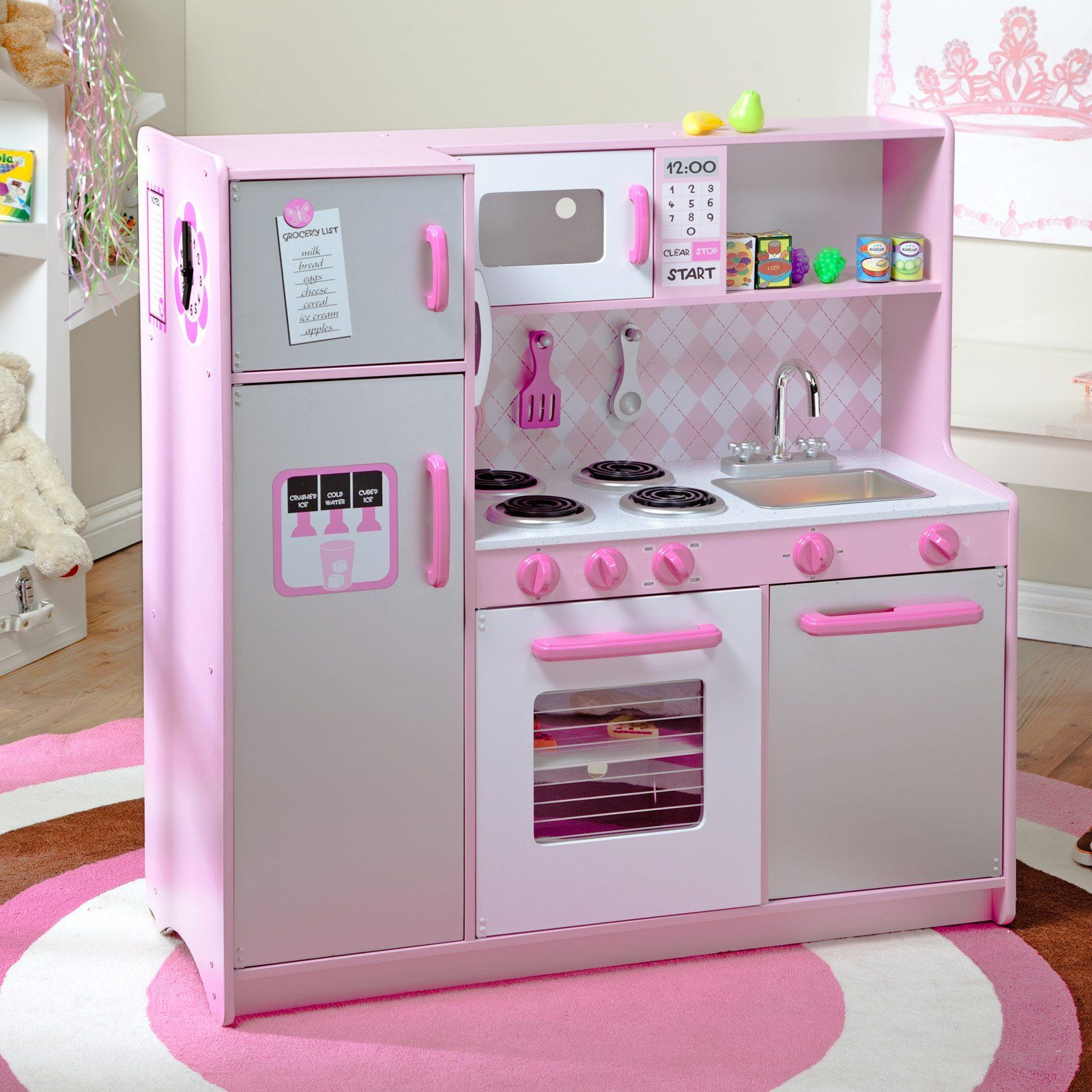 DIY Kids Kitchen Set
 Have to have it KidKraft Argyle Play Kitchen with 60 pc