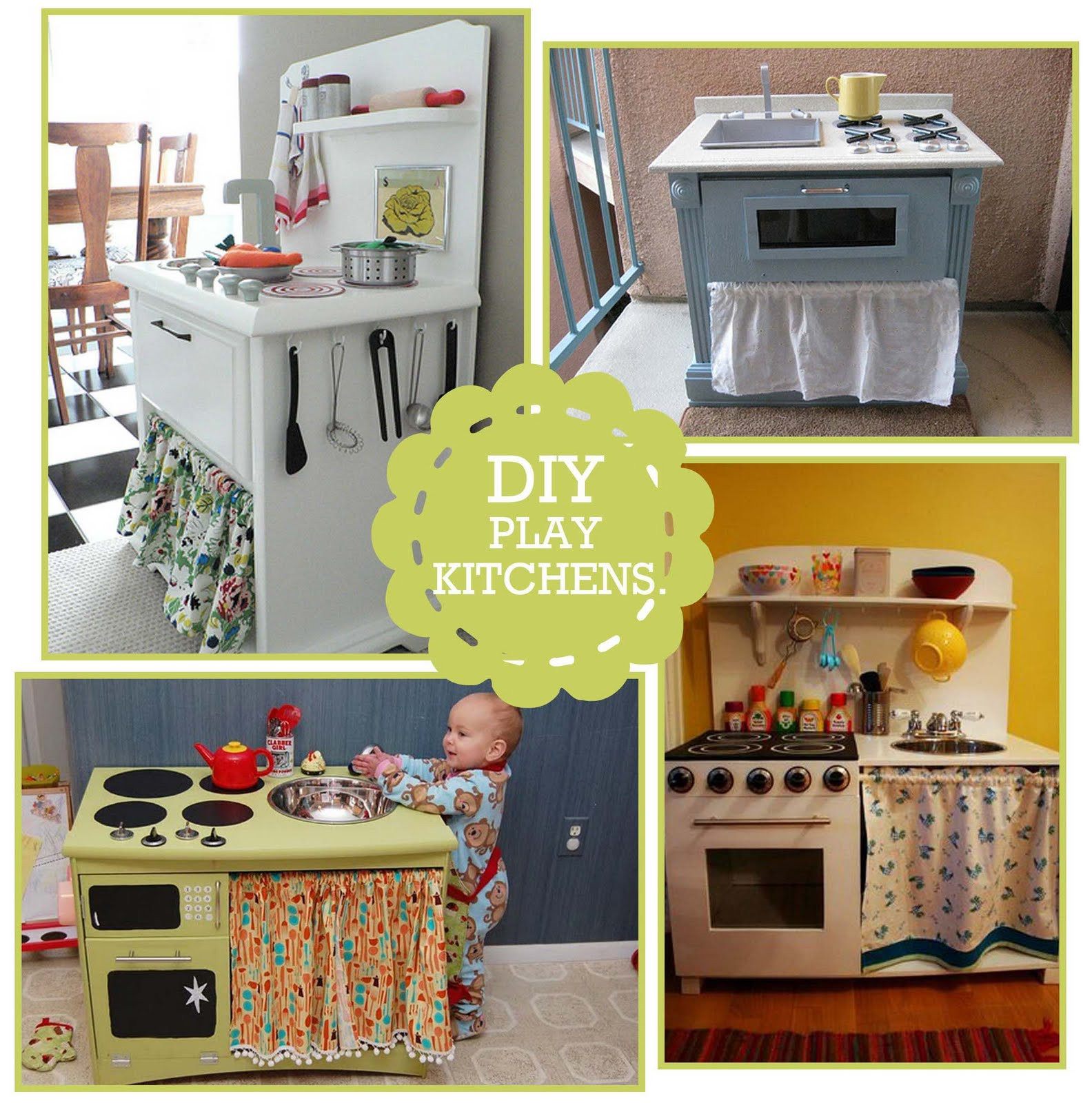 DIY Kids Kitchen Sets
 DIY Kitchen Play Set Inspiration & Links Giveaway