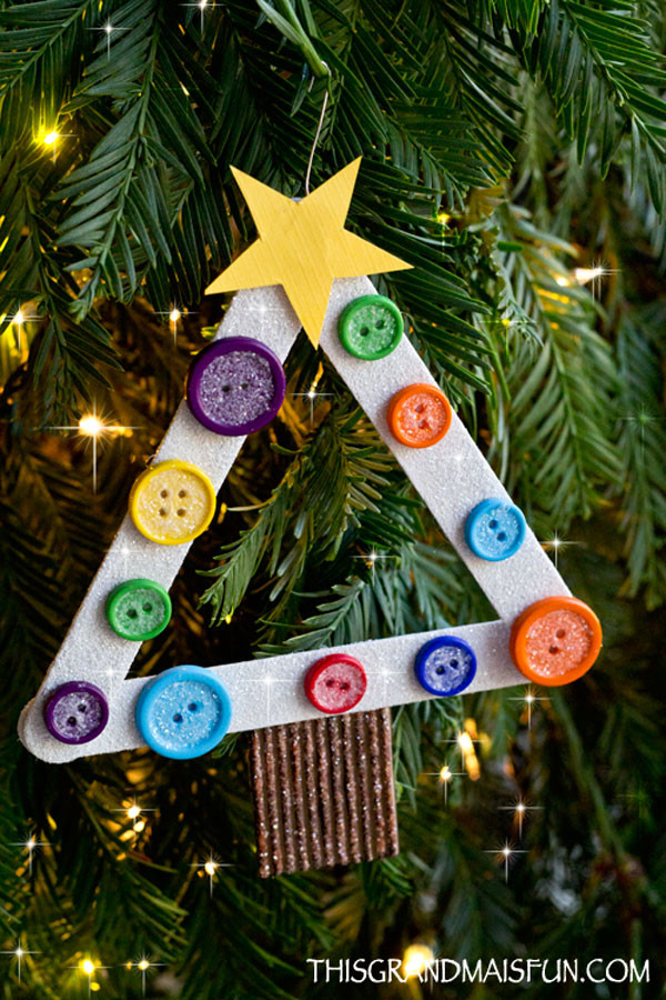 DIY Kids Ornaments
 DIY Kids Craft Stick Christmas Tree Ornament TGIF This