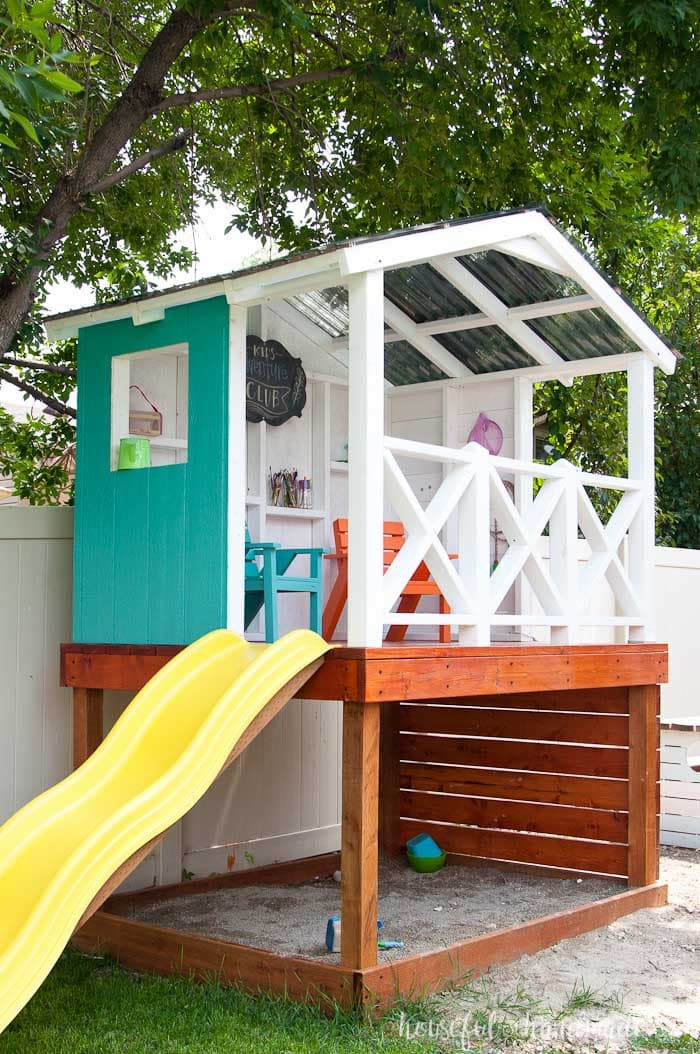 DIY Kids Outdoor Playhouse
 Our DIY Playhouse The Roof a Houseful of Handmade