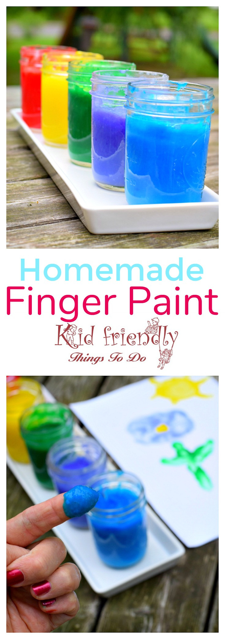 DIY Kids Paint
 Easy Homemade DIY Kid Friendly Finger Paints
