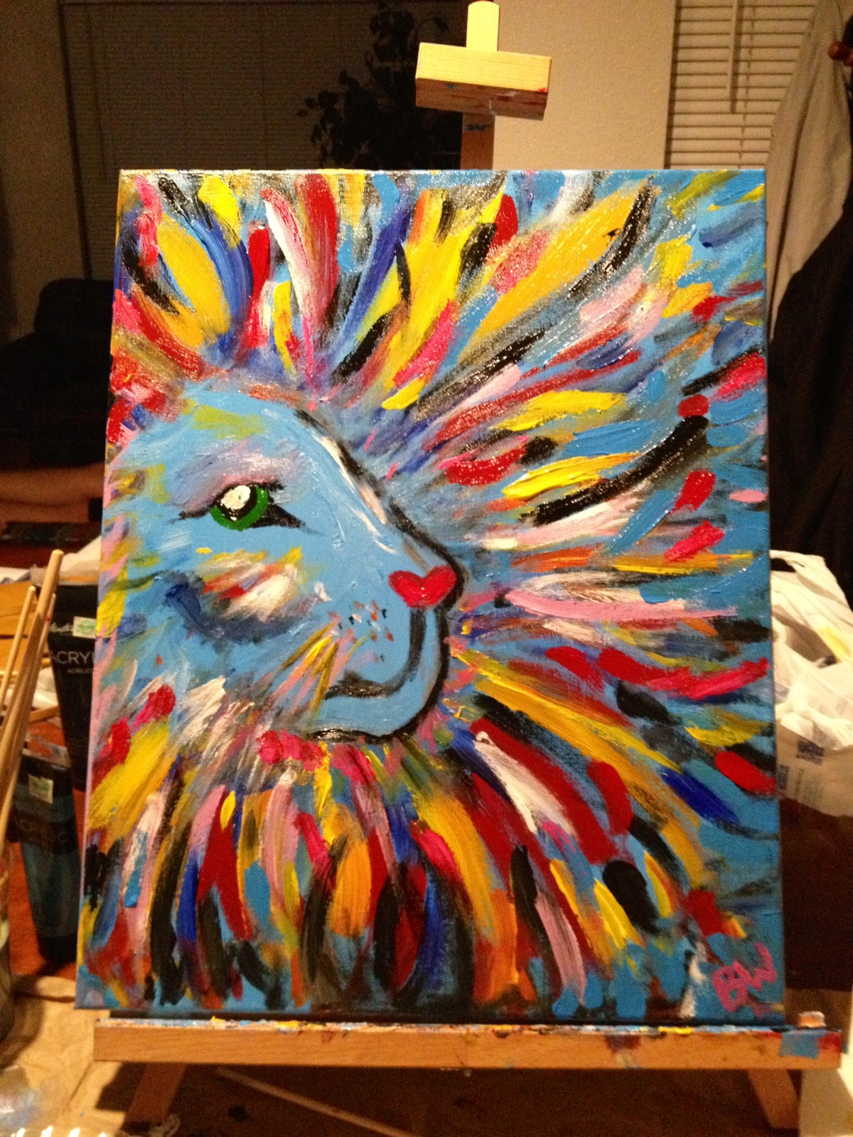 DIY Kids Paint
 My Big Girly Lion DIY canvas painting
