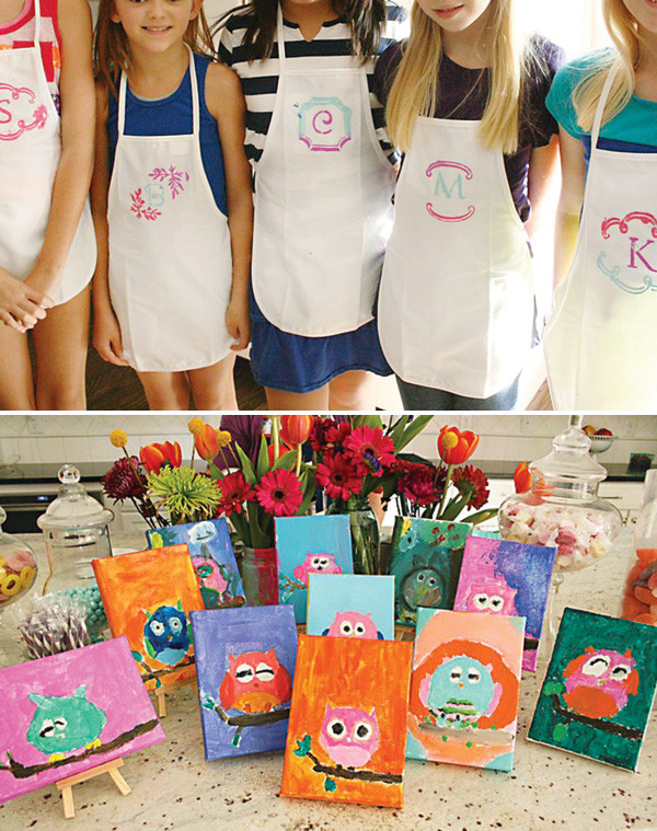 Diy Kids Painting Party
 Rainbow Watercolor Painting 9th Birthday Party Hostess