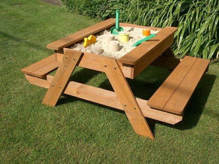 DIY Kids Picnic Table
 How to build a kids picnic table and sandbox bo