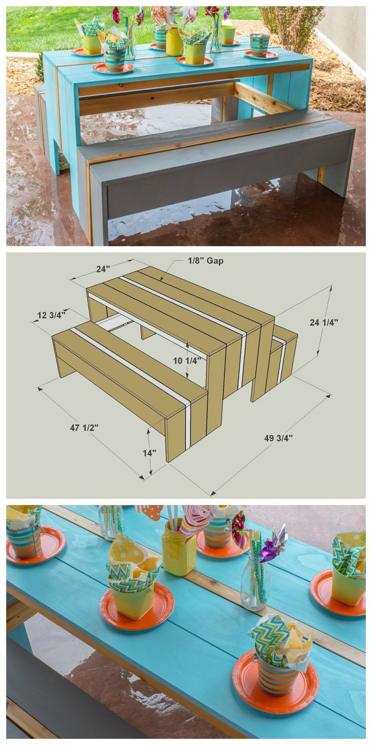 DIY Kids Picnic Table
 DIY Kids Picnic Table Get the FREE PLANS for this