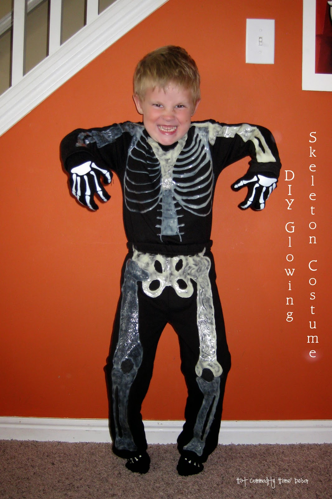 DIY Kids Skeleton Costume
 Hot modity Home Decor DIY Halloween Costumes Glowing