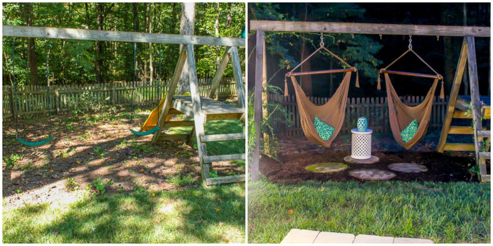 DIY Kids Swing Set
 How to Make a DIY Grown Up Swing Set How to Transform a