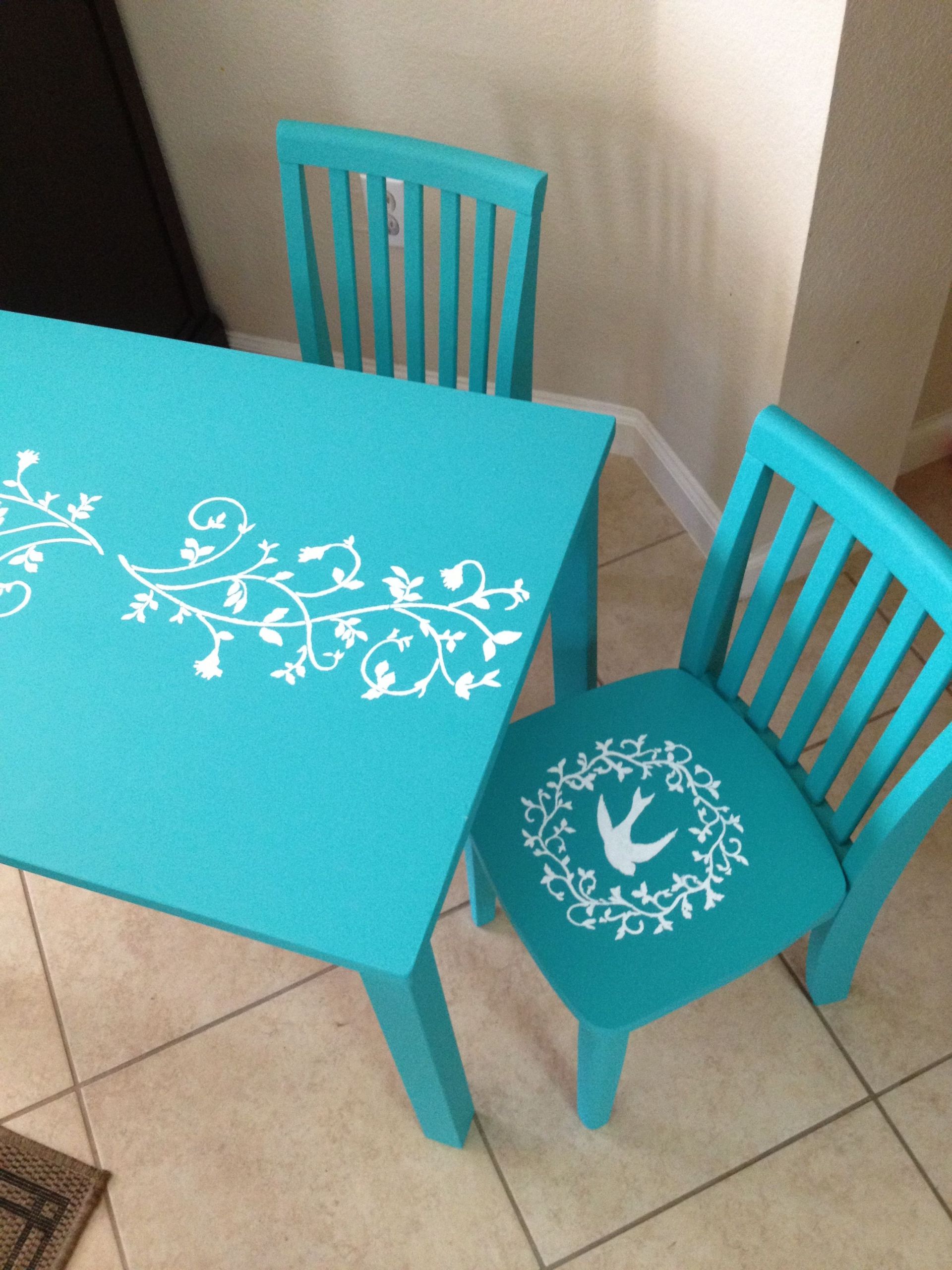 DIY Kids Table And Chairs
 DIY Chalk Paint Kids Table and chairs