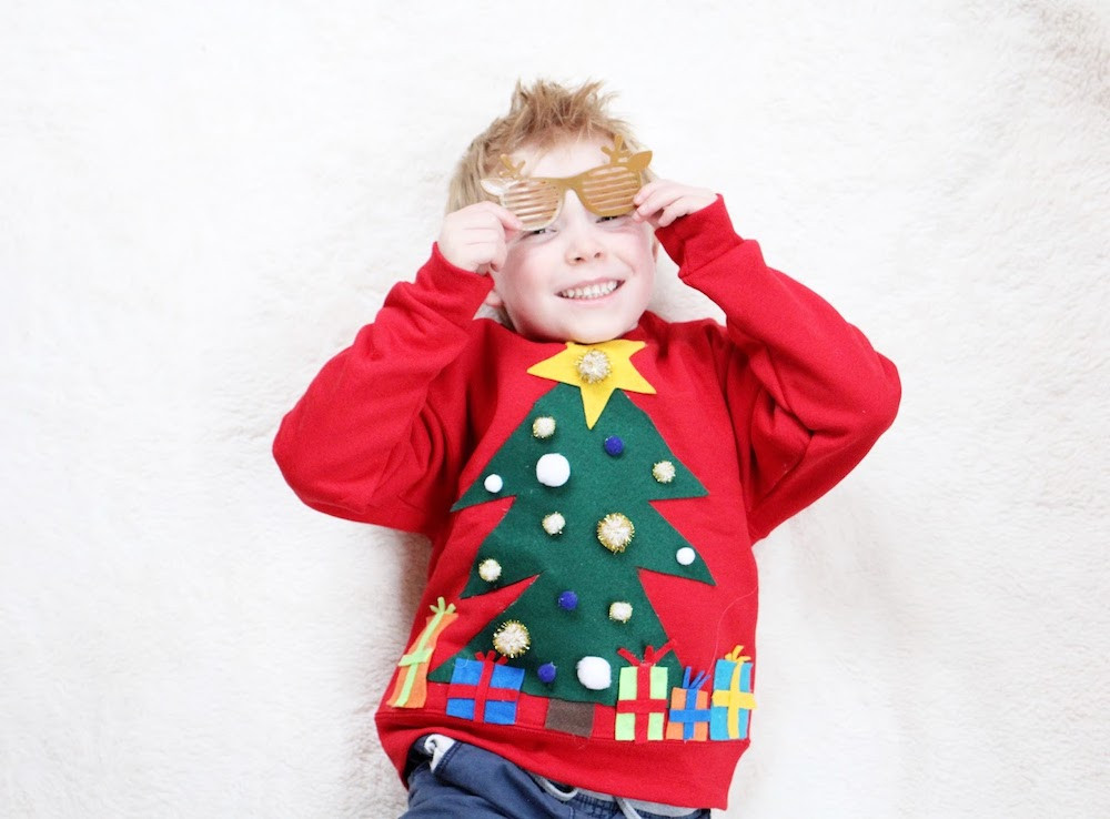 DIY Kids Ugly Christmas Sweater
 DIY Ugly Christmas Sweater For Kids · The Girl in the Red