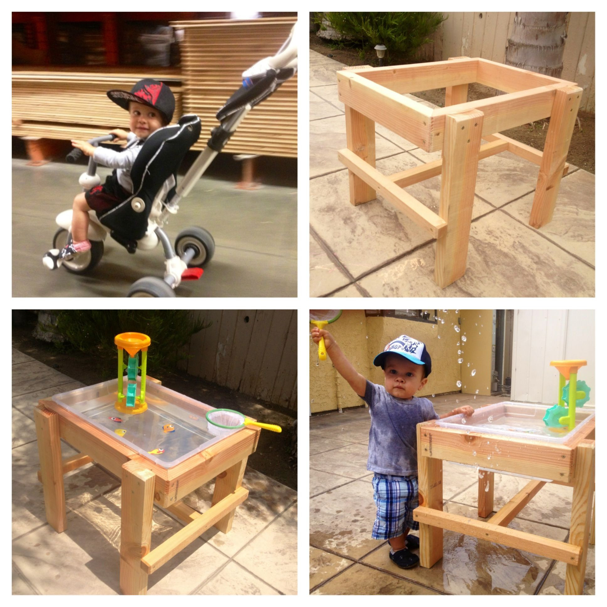 DIY Kids Water Table
 DIY Water Table under $20 using wood and a Rubbermaid tub