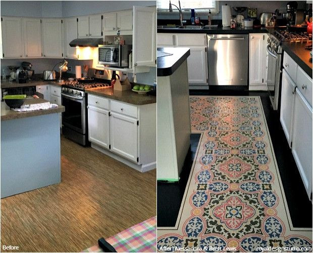 Diy Kitchen Floor Ideas
 Before & After Stencil Project Winners