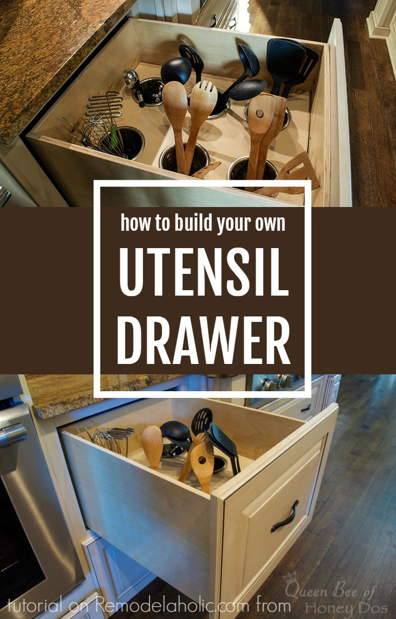 DIY Kitchen Utensil Organizer
 Remodelaholic