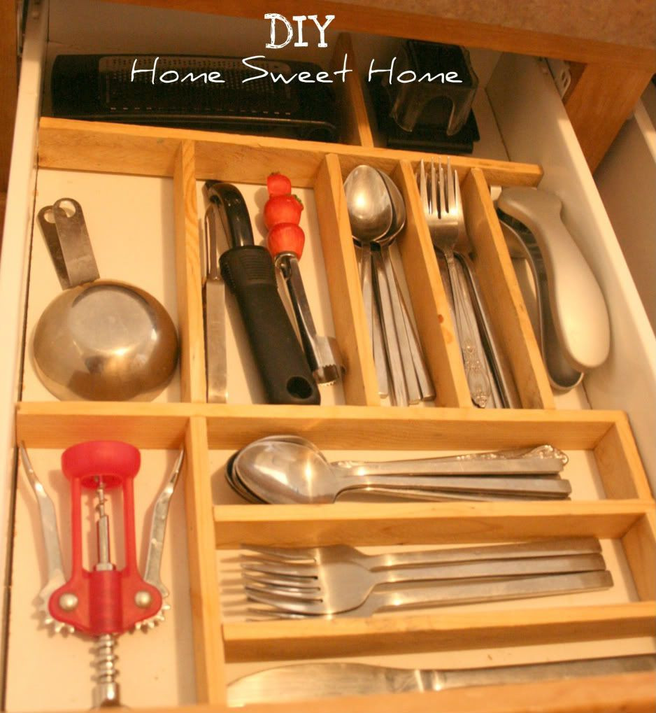 DIY Kitchen Utensil Organizer
 DIY Home Sweet Home DIY Drawer Organizer for less than $2