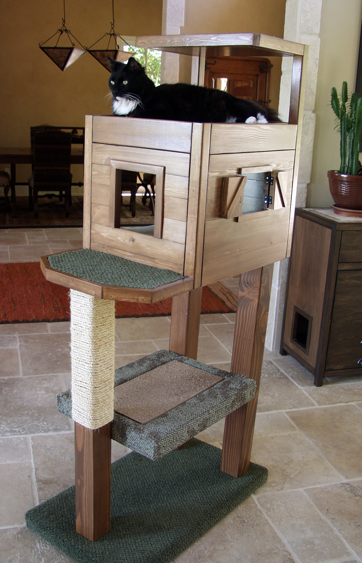 DIY Kitty Condos
 Homemade Cat Posts Trees and Houses