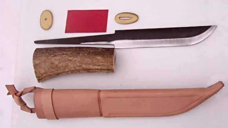 DIY Knife Making Kit
 Finnish Scandi Antler Bushcraft Hunting Knife DIY Making