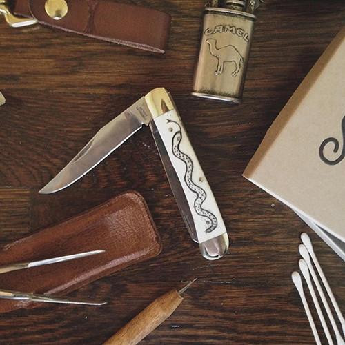 DIY Knife Making Kit
 Scrimshaw Pocket Knife DIY Kit Mollyjogger