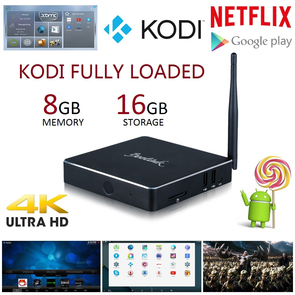DIY Kodi Box
 KODI Octa Core Android Smart TV BOX Fully Loaded Smart